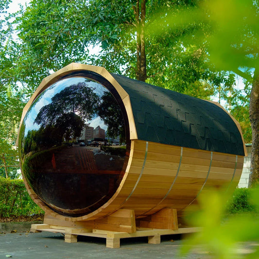OasisLux  Cedar Barrel Panoramic Sauna: Best Choice for Outdoor Home Sauna