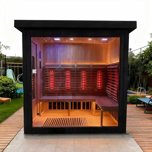 OasisLux Luxury Outdoor Full-Spectrum Infrared Sauna For 3-5 Person
