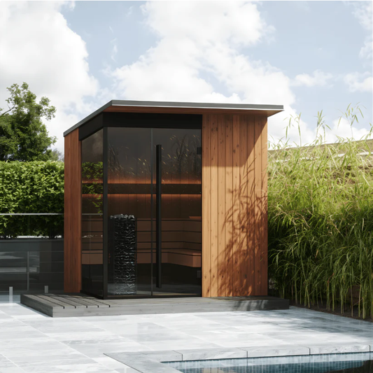 Oasislux Modern Black Outdoor Sauna